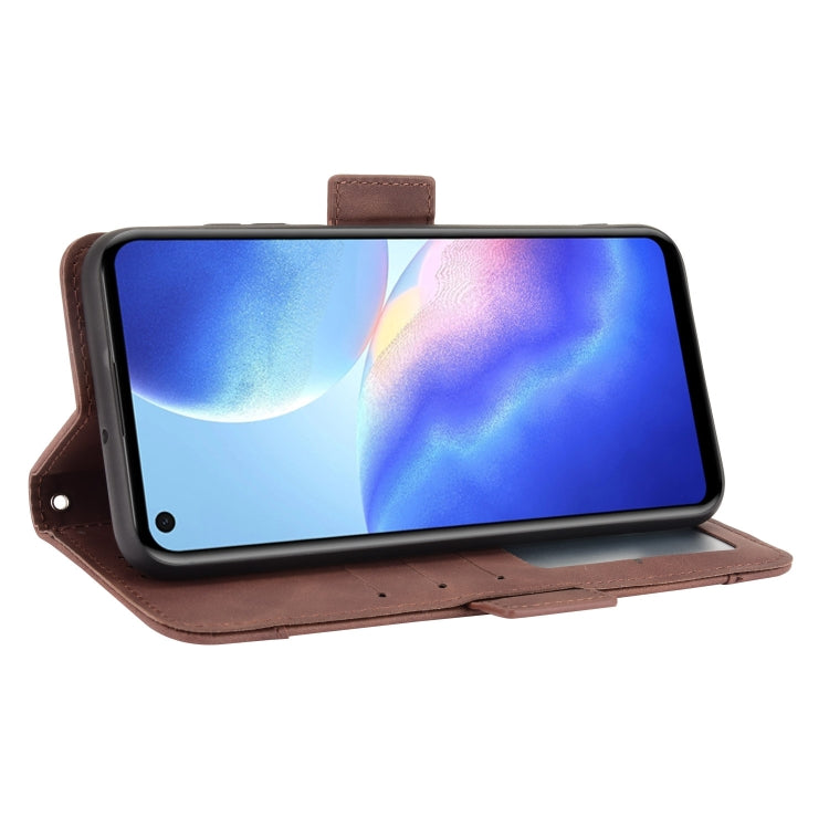 For Blackview A90 Skin Feel Calf Pattern Horizontal Flip Leather Case with Holder & Card Slots & Photo Frame(Brown)
