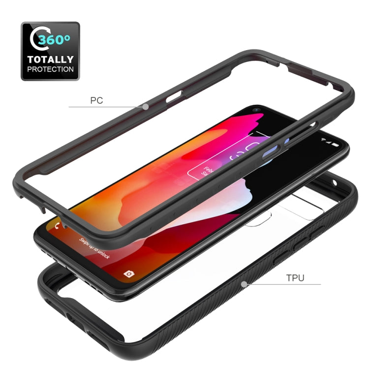 For TCL 10L Starry Sky Solid Color Series Shockproof PC + TPU Case(Black)