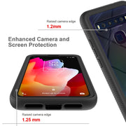 For TCL 10L Starry Sky Solid Color Series Shockproof PC + TPU Case(Black)