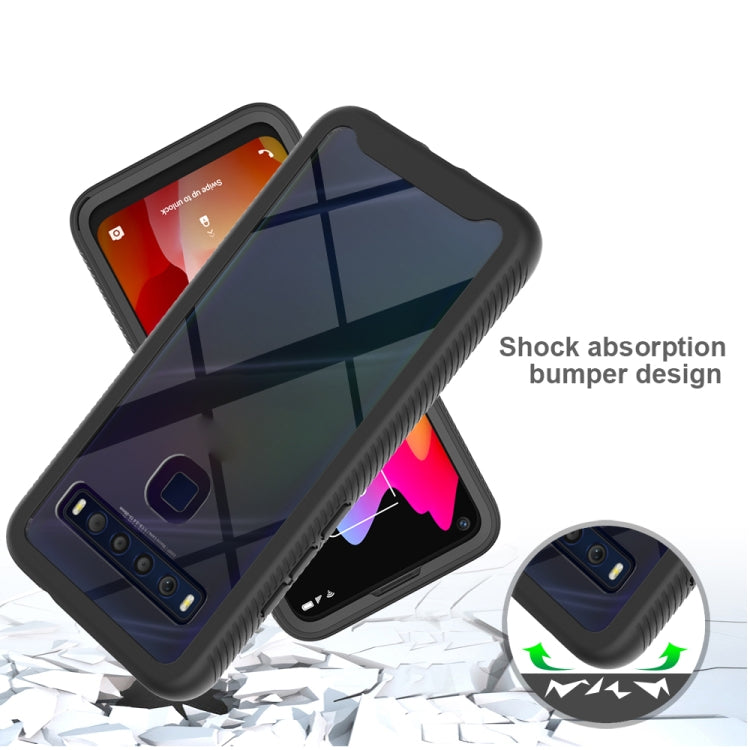 For TCL 10L Starry Sky Solid Color Series Shockproof PC + TPU Case(Black)