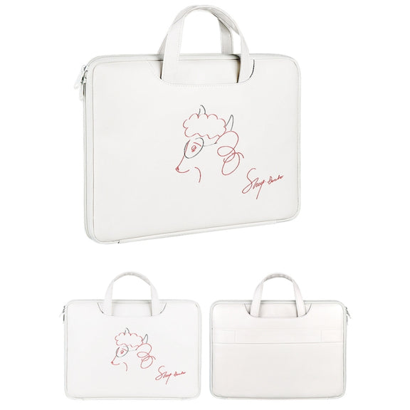 ST01KT Lightweight PU Printed Laptop Bag, Size:13.3 inch(Sheep Head)