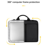 ST11 Polyester Thickened Laptop Bag with Detachable Shoulder Strap, Size:15.6 inch(Black)