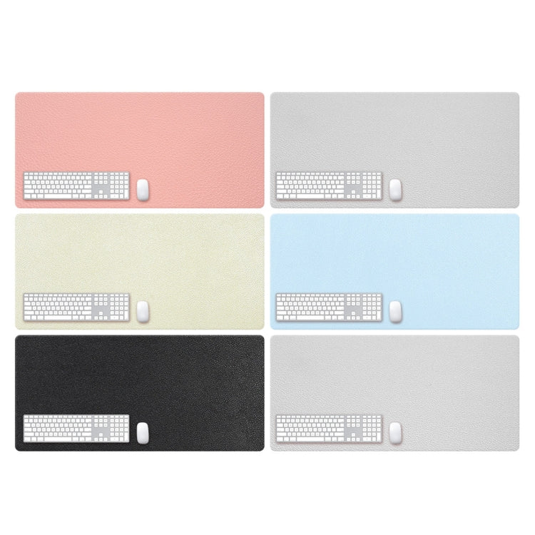 ZD01 Double-sided PU Mouse Pad Table Mat, Size: 90 x 40cm(Pink+Silver)