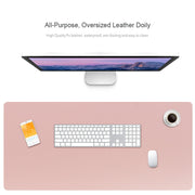 ZD01 Double-sided PU Mouse Pad Table Mat, Size: 90 x 40cm(Pink+Silver)