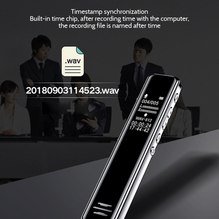 Q22 Multifunctional HD Noise Reduction Conference Recording Pen, Capacity:4GB(Black)