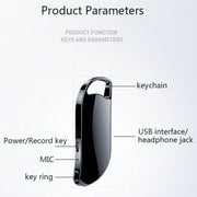 V11 Portable Keychain HD Recording Pen Voice Recorder, Capacity:32GB(Black)