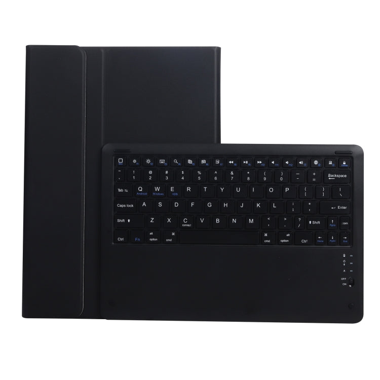 A126 For Huawei MatePad Pro 12.6 2021 Sheep Texture Ultra-thin Bluetooth Keyboard Horizontal Flip Leather Tablet Case with Holder(Black)