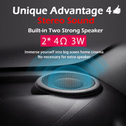 WEJOY L6+ 1920x1080P 200 ANSI Lumens Portable Home Theater LED HD Digital Projector, Android 7.1, 2G+16G, US Plug
