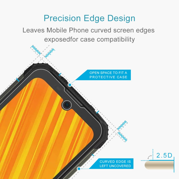 For Doogee S59 10 PCS 0.26mm 9H 2.5D Tempered Glass Film