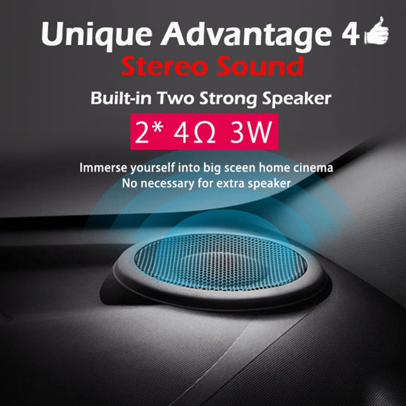 WEJOY L6+ 1920x1080P 200 ANSI Lumens Portable Home Theater LED HD Digital Projector, Android 7.1, 2G+16G, EU Plug