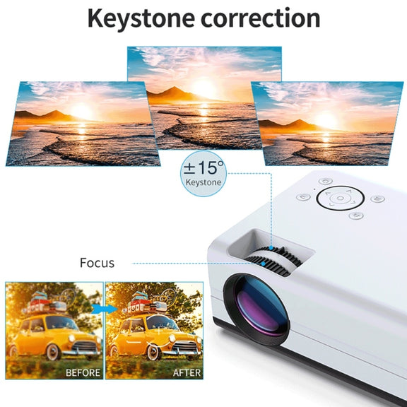 WEJOY Y5 800x480P 80 ANSI Lumens Portable Home Theater LED HD Digital Projector, Android 9.0, 1G+8G, EU Plug