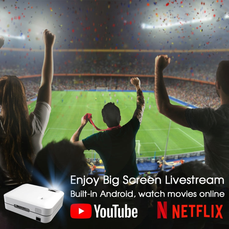 WEJOY L9 1920x1080P 400 ANSI Lumens Portable Home Theater LED HD Digital Projector, Android 6.0, 1G+8G, AU Plug
