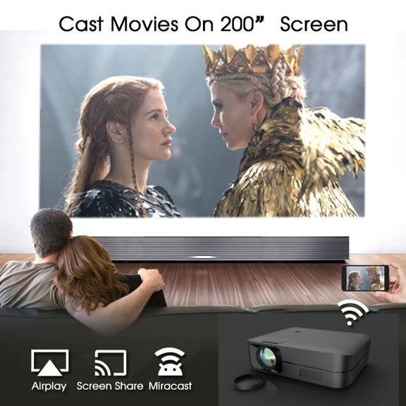 WEJOY L9 1920x1080P 400 ANSI Lumens Portable Home Theater LED HD Digital Projector, Android 6.0, 1G+8G, AU Plug