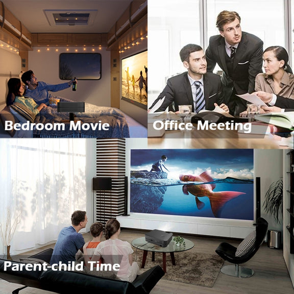 WEJOY L9 1920x1080P 400 ANSI Lumens Portable Home Theater LED HD Digital Projector, Android 6.0, 1G+8G, AU Plug