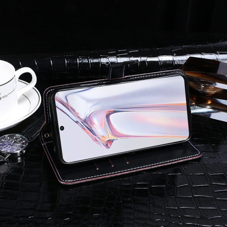 For Blackview A100 idewei Crocodile Texture Horizontal Flip Leather Case with Holder & Card Slots & Wallet(Black)