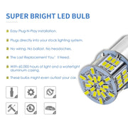 1 Pair E0053 9-14V 1157-54SMD-2835 6000K 1080LM White Light Car Decoding Brake Driving Light
