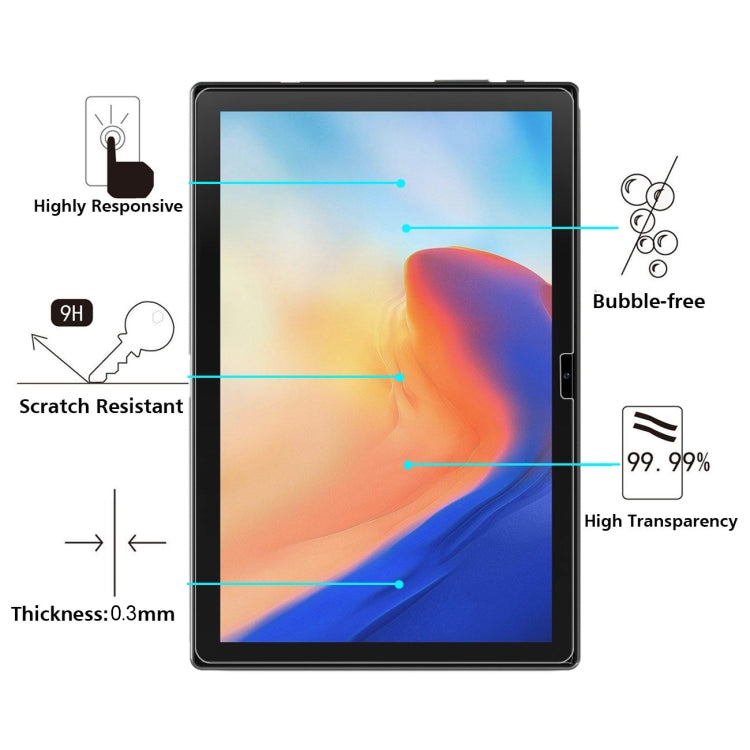 For Blackview Tab 8E 10 PCS 0.26mm 9H 2.5D Tempered Glass Film