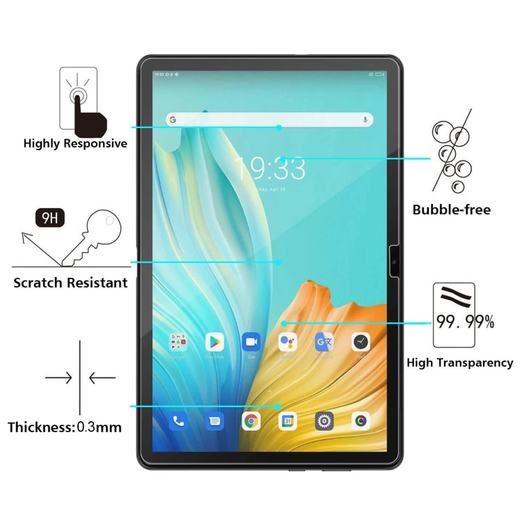 For Blackview Tab 10 50 PCS 0.26mm 9H 2.5D Tempered Glass Film