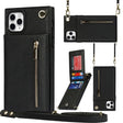 For iPhone 11 Pro Max Cross-body Zipper Square TPU+PU Back Cover Case with Holder & Card Slots & Wallet & Strap (Black) - iPhone 11 Pro Max Cases by PMC TechLife | Online Shopping South Africa | PMC TechLife