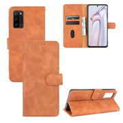 For Blackview A100 Solid Color Skin Feel Magnetic Buckle Horizontal Flip Calf Texture PU Leather Case with Holder & Card Slots & Wallet(Brown)