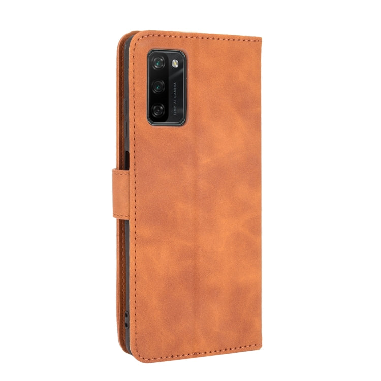 For Blackview A100 Solid Color Skin Feel Magnetic Buckle Horizontal Flip Calf Texture PU Leather Case with Holder & Card Slots & Wallet(Brown)