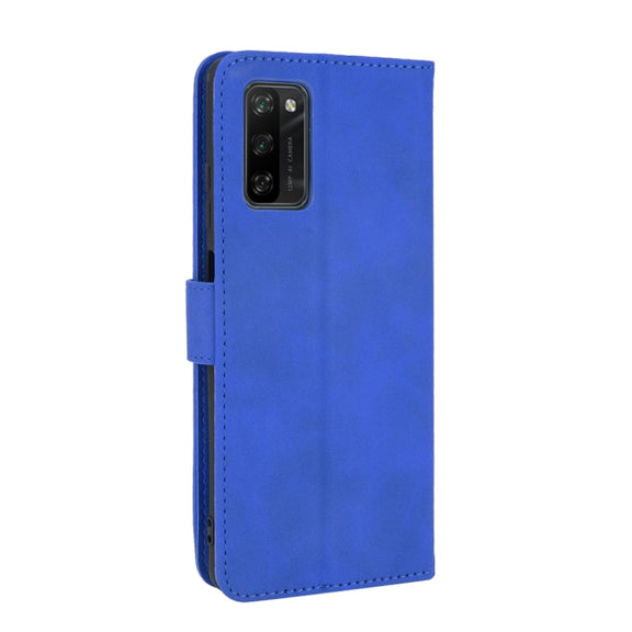 For Blackview A100 Solid Color Skin Feel Magnetic Buckle Horizontal Flip Calf Texture PU Leather Case with Holder & Card Slots & Wallet(Blue)
