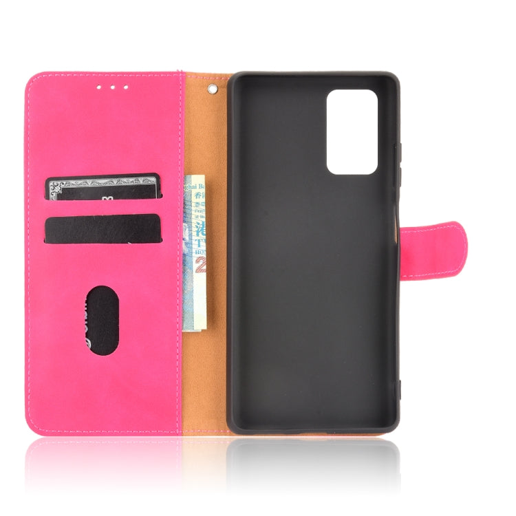 For Blackview A100 Solid Color Skin Feel Magnetic Buckle Horizontal Flip Calf Texture PU Leather Case with Holder & Card Slots & Wallet(Rose Red)