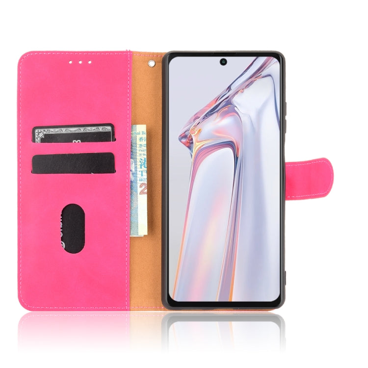 For Blackview A100 Solid Color Skin Feel Magnetic Buckle Horizontal Flip Calf Texture PU Leather Case with Holder & Card Slots & Wallet(Rose Red)