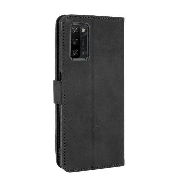 For Blackview A100 Solid Color Skin Feel Magnetic Buckle Horizontal Flip Calf Texture PU Leather Case with Holder & Card Slots & Wallet(Black)