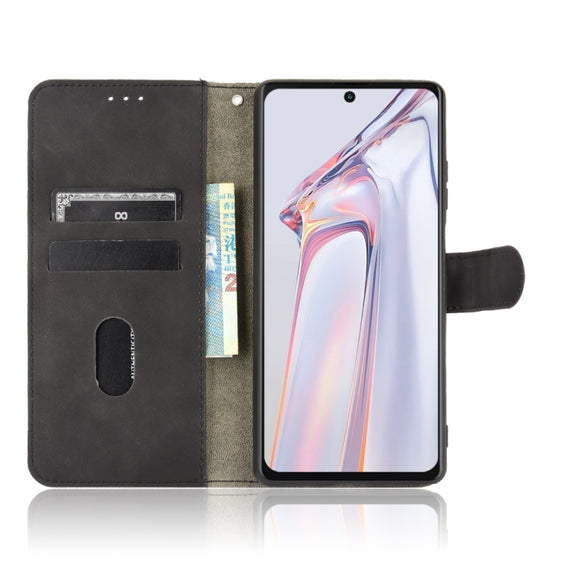 For Blackview A100 Solid Color Skin Feel Magnetic Buckle Horizontal Flip Calf Texture PU Leather Case with Holder & Card Slots & Wallet(Black)