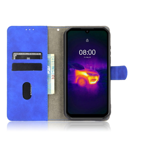For Ulefone Armor 11T 5G Solid Color Skin Feel Magnetic Buckle Horizontal Flip Calf Texture PU Leather Case with Holder & Card Slots & Wallet(Blue)