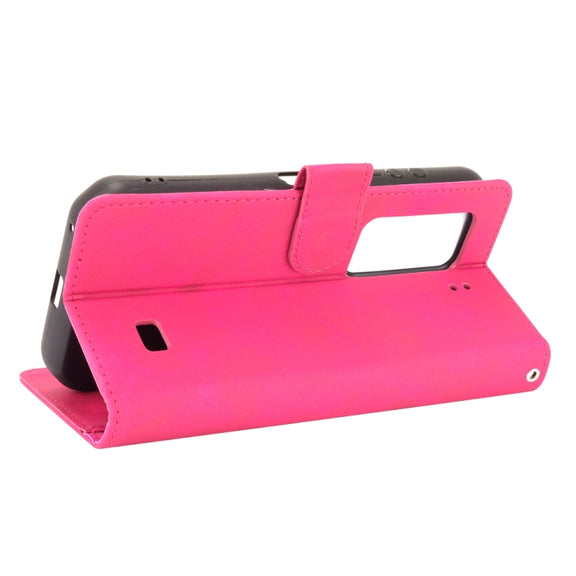 For Ulefone Armor 11T 5G Solid Color Skin Feel Magnetic Buckle Horizontal Flip Calf Texture PU Leather Case with Holder & Card Slots & Wallet(Rose Red)