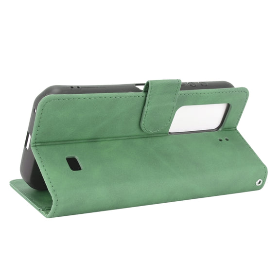 For Ulefone Armor 11T 5G Solid Color Skin Feel Magnetic Buckle Horizontal Flip Calf Texture PU Leather Case with Holder & Card Slots & Wallet(Green)