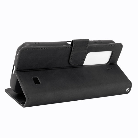 For Ulefone Armor 11T 5G Solid Color Skin Feel Magnetic Buckle Horizontal Flip Calf Texture PU Leather Case with Holder & Card Slots & Wallet(Black)