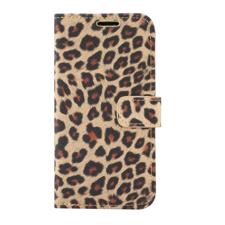 For iPhone 13 Leopard Pattern Horizontal Flip PC + PU Leather Case with Holder & Card Slots & Wallet(Yellow)