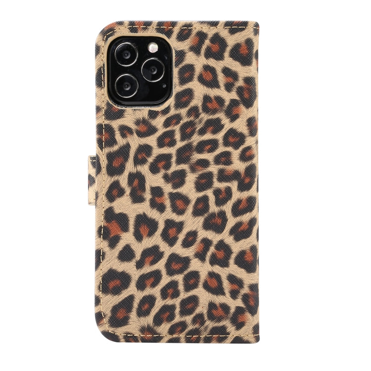 For iPhone 13 Leopard Pattern Horizontal Flip PC + PU Leather Case with Holder & Card Slots & Wallet(Yellow)