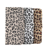 For iPhone 13 Leopard Pattern Horizontal Flip PC + PU Leather Case with Holder & Card Slots & Wallet(Yellow)