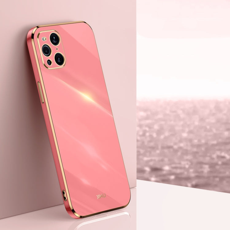 For OPPO Find X3 Pro XINLI Straight Edge 6D Electroplate TPU Phone Case(Hawthorn Red)