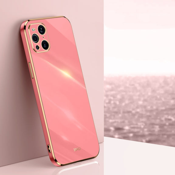 For OPPO Find X3 Pro XINLI Straight Edge 6D Electroplate TPU Phone Case(Hawthorn Red)