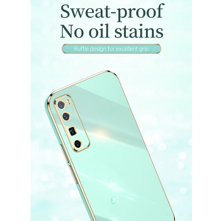 For Huawei nova 7 5G XINLI Straight 6D Plating Gold Edge TPU Shockproof Case(Black)