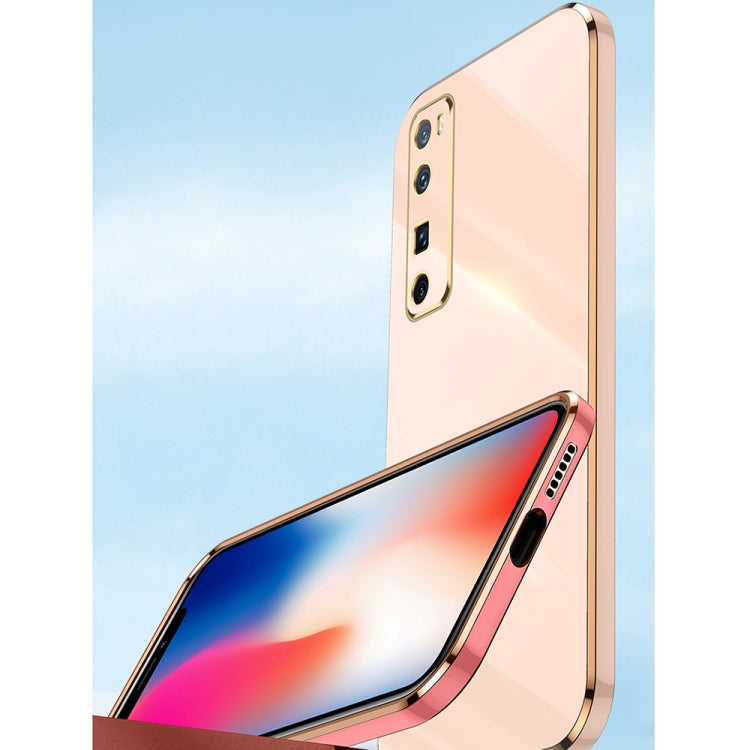For Huawei nova 7 5G XINLI Straight 6D Plating Gold Edge TPU Shockproof Case(Black)