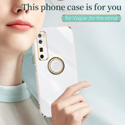 For Huawei nova 7 5G XINLI Straight Edge 6D Electroplate TPU Phone Case with Ring Holder(Black)