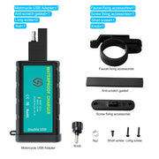 WUPP ZH-1422C1 Motorcycle Square Dual USB Fast Charging Charger with Switch + Integrated SAE Socket