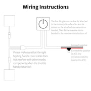 WUPP CS-974B1 Motorcycle Modified Hook and Loop Fastener Intelligent Electric Heating Hand Cover Heated Grip with Three Gear Temperature Control