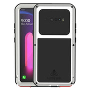 For LG V60 ThinQ 5G LOVE MEI Metal Shockproof Water-resistant Dustproof Protective Case with Glass(Silver)