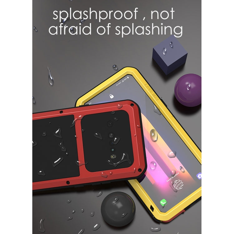 For LG V60 ThinQ 5G LOVE MEI Metal Shockproof Water-resistant Dustproof Protective Case with Glass(Silver)