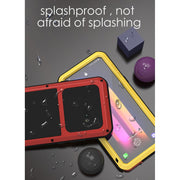 For LG V60 ThinQ 5G LOVE MEI Metal Shockproof Water-resistant Dustproof Protective Case with Glass(Silver)