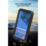 For Samsung Galaxy S21 Ultra 5G LOVE MEI Metal Shockproof Water-resistant Dustproof Protective Case without Glass(Black)