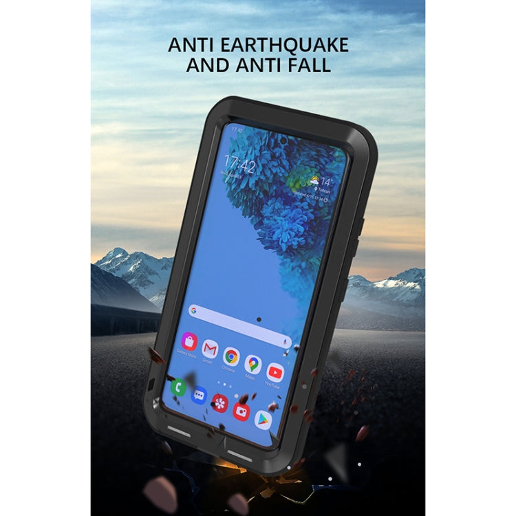 For Samsung Galaxy S21 Ultra 5G LOVE MEI Metal Shockproof Water-resistant Dustproof Protective Case without Glass(Yellow)