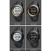 SKMEI 1632 Dual Time Display Luminous Electronic Watch, Support Alarm Clock(Golden White)